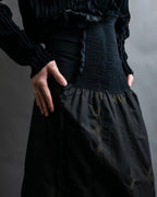 "A-POC" Wrap design high slit skirt