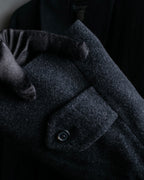 "BURBERRYS" Vintage stand collar concealed long coat