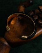 "LOEWE" Anagram logo engraved leather bangle