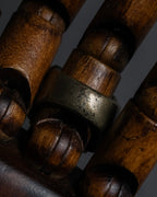 "CHANEL" 00 AW Glass pearl Coco mark motif gold ring