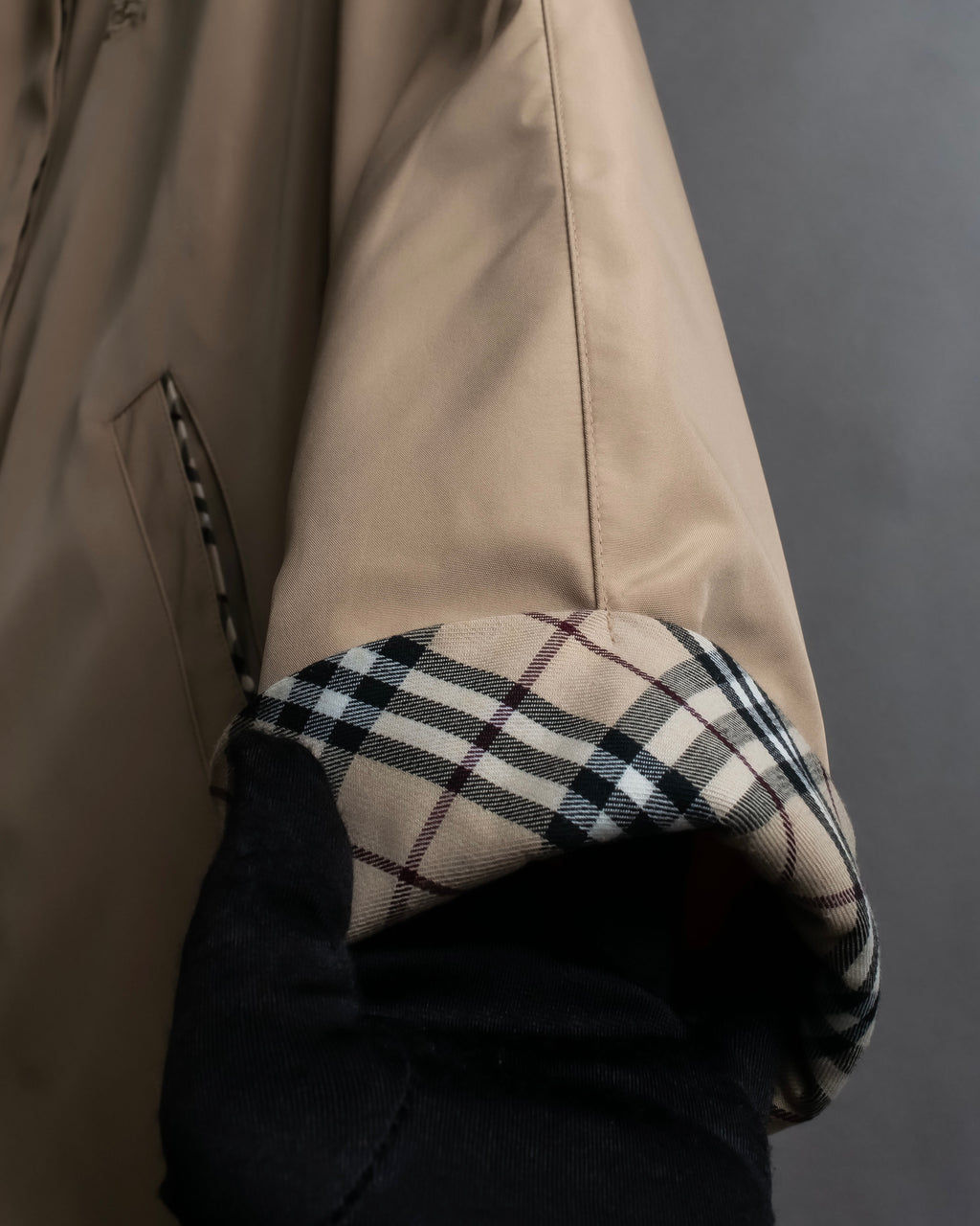 "BURBERRYS" Check reverse design short blouson