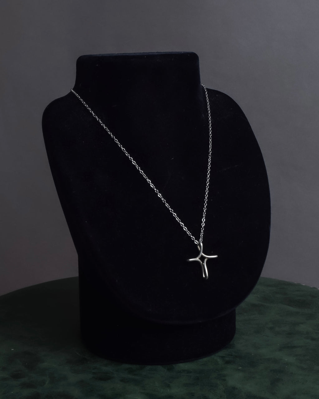 "Tiffany&Co" Elsa Peretti infinity cross silver necklace
