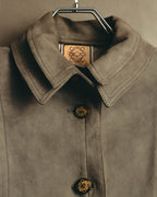 -SPECIAL- “LOEWE” 80’s-early 90’s Taupe suede leather blouson jacket