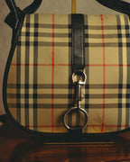 “Burberrys” 80’s-90’s Shadow horse check saddle shoulder bag