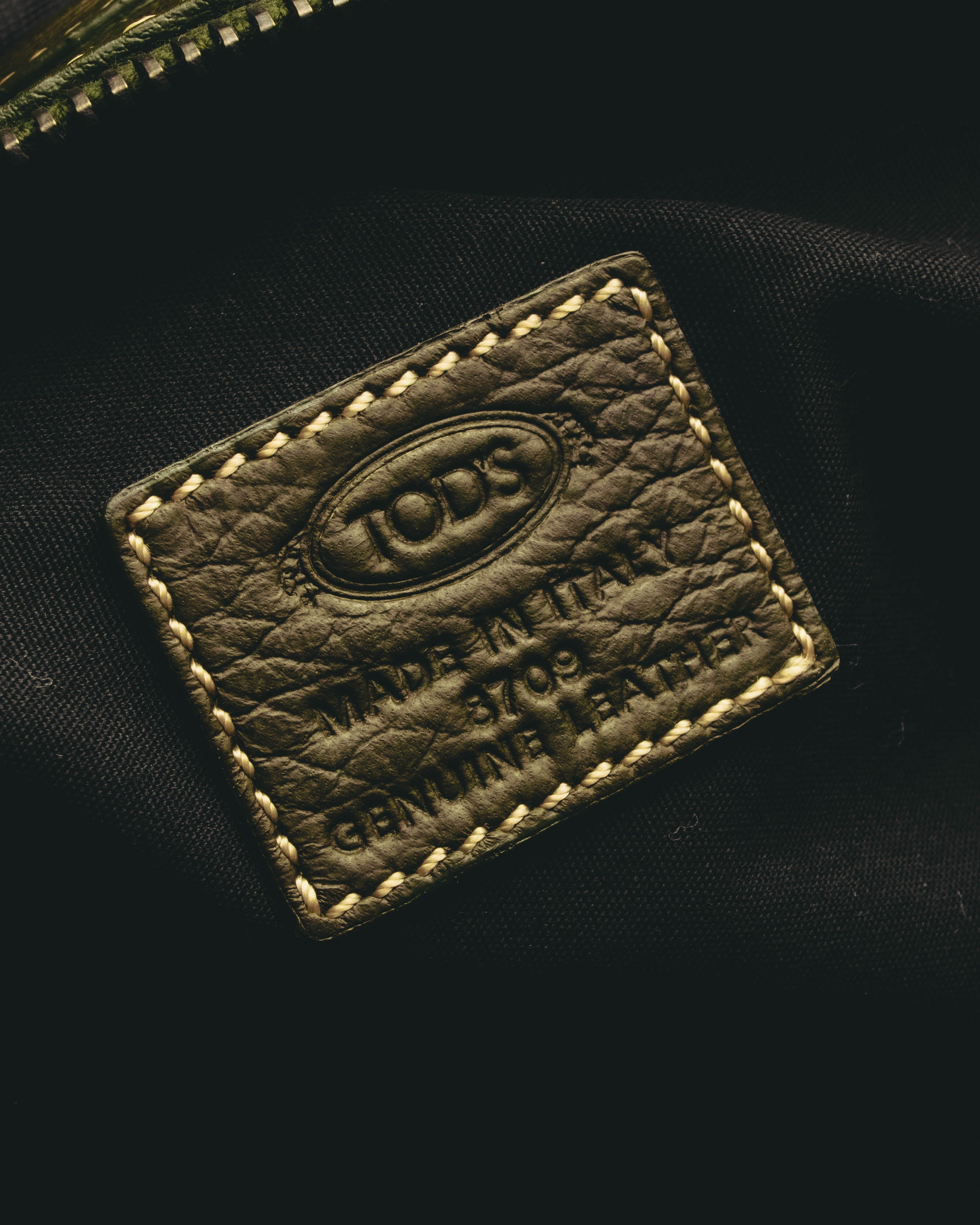 "TOD'S" 00's-10's Textured haircalf leather shoulder bag