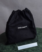 "Dolce & Gabbana" Libra motif silver buckle leather belt