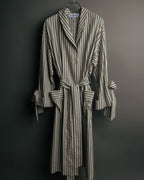 -SPECIAL- “LOEWE” 2010’s striped ribbon sleeve long gown coat