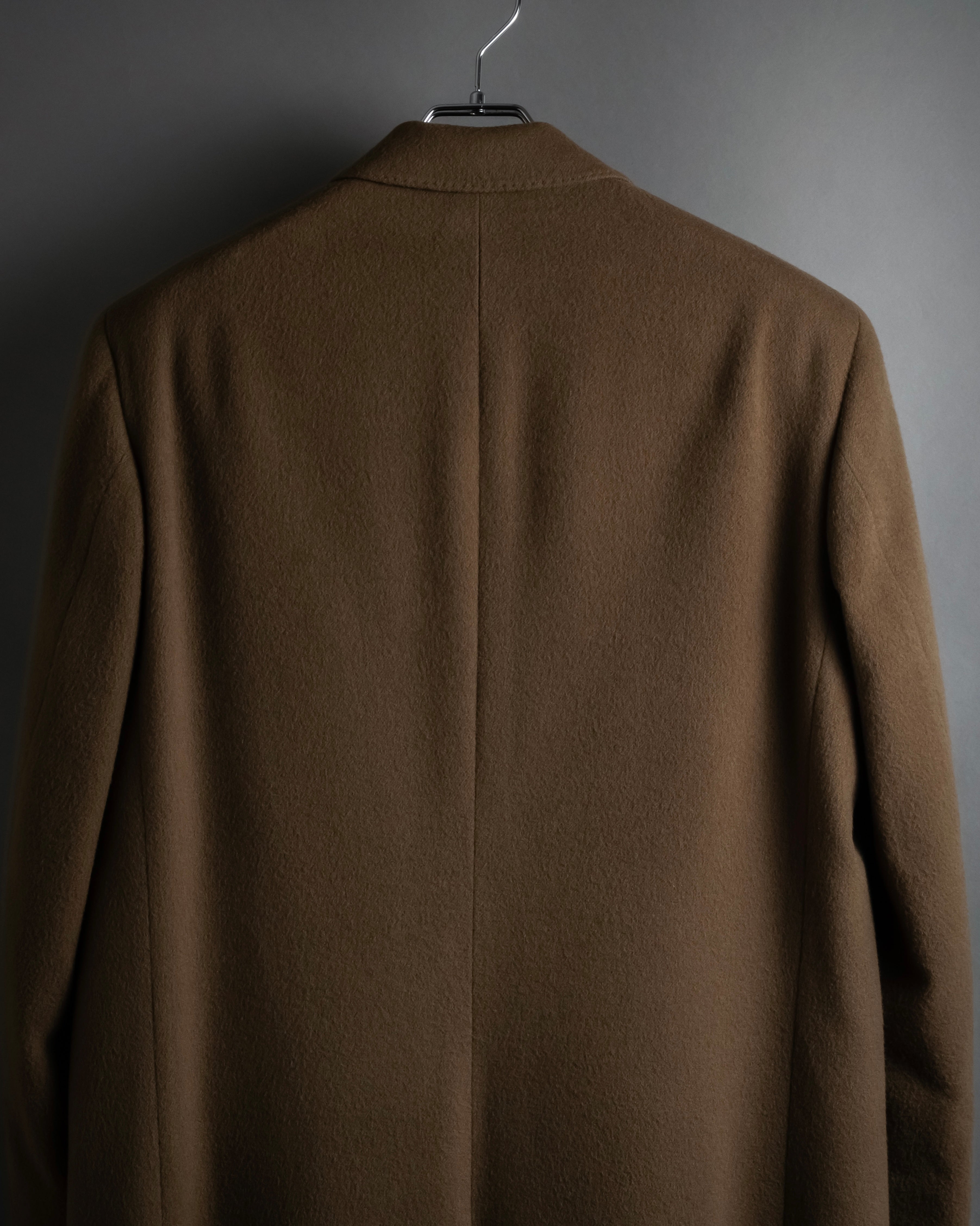 "CHRISTIAN DIOR MONSIEUR" 80's-90's Classic tailored wool melton chester coat
