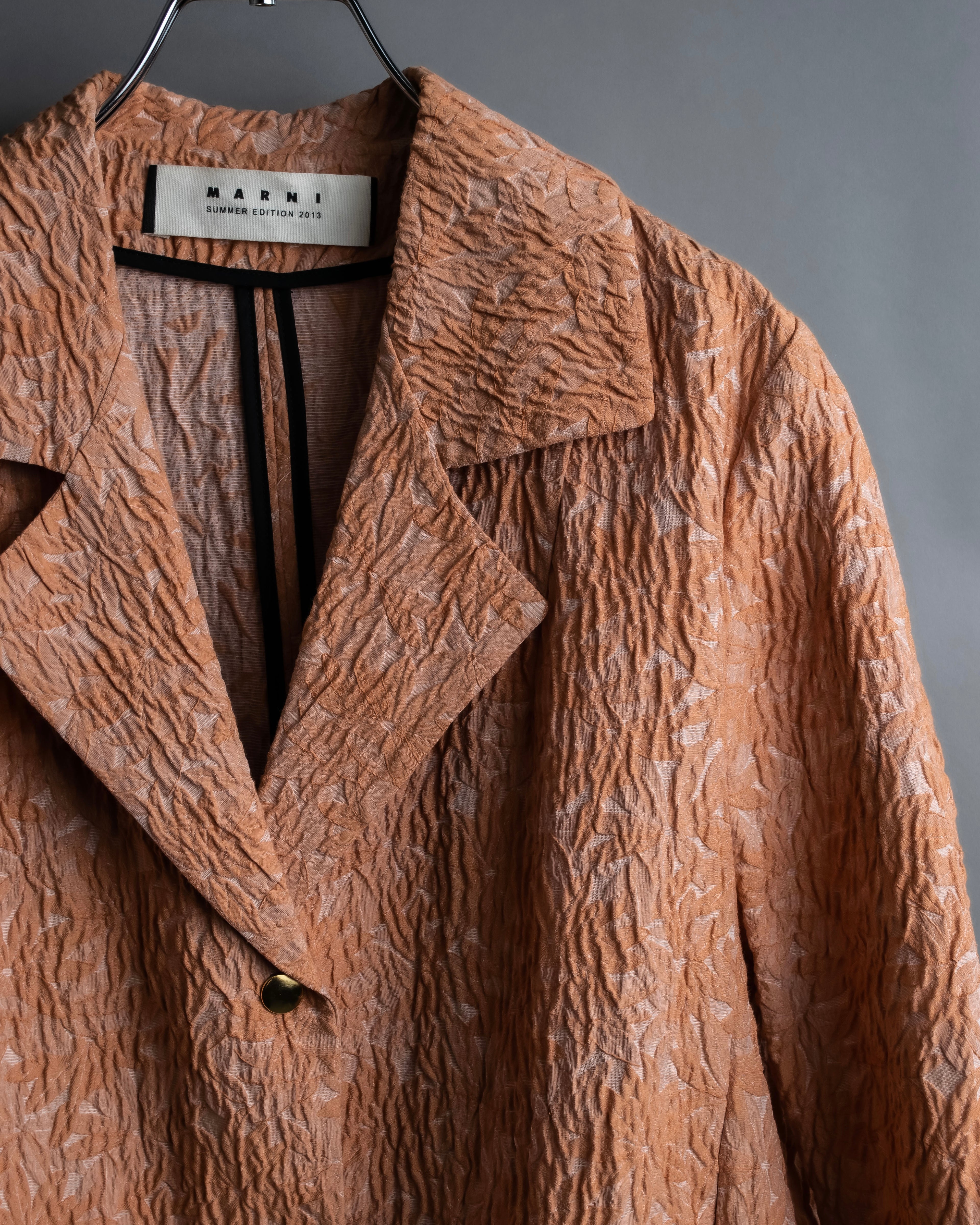 “MARNI 13SS” flower embossed attached design jacket