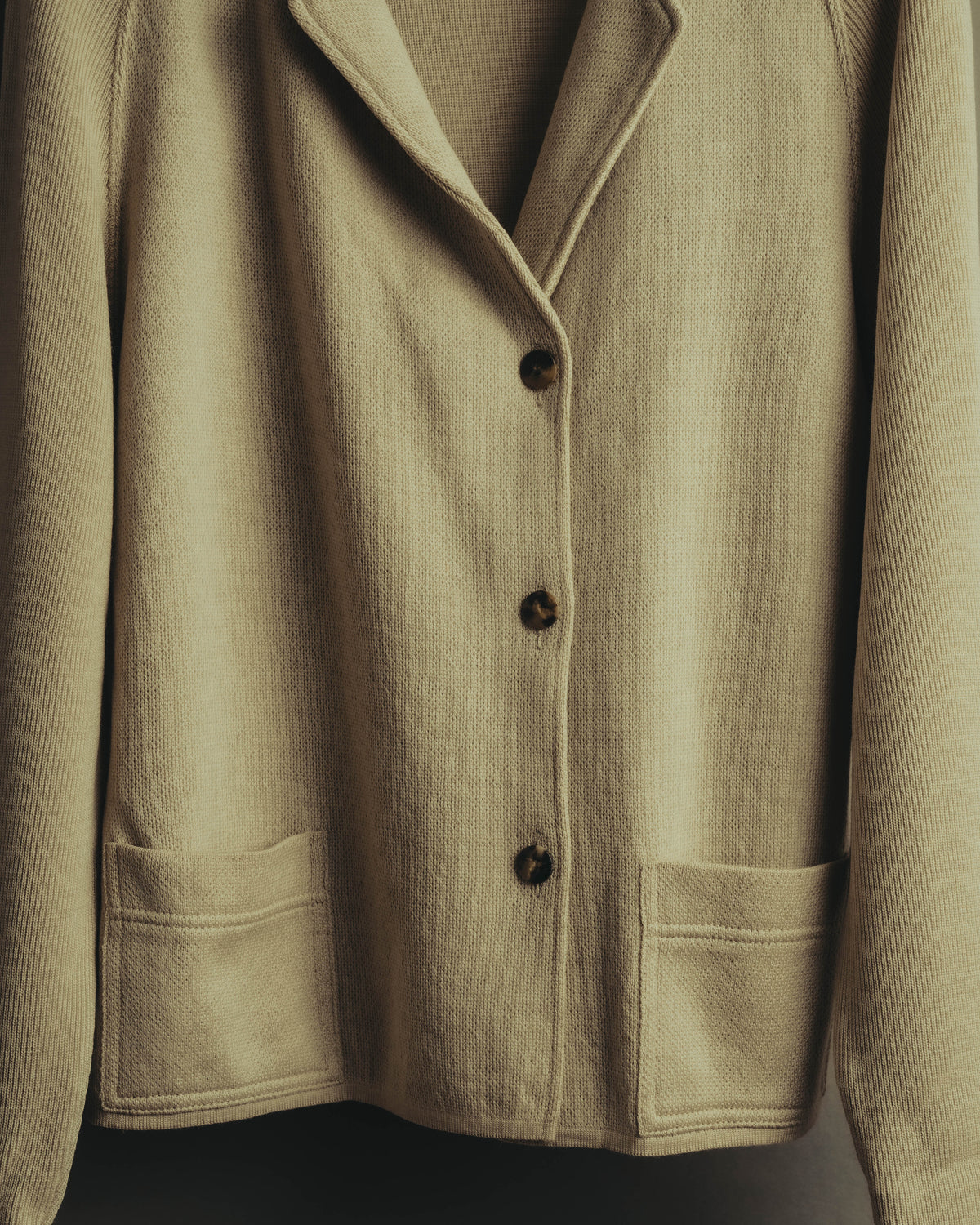 “Salvatore Ferragamo” 90’s-00’s Virgin wool raglan-sleeve cardigan jacket