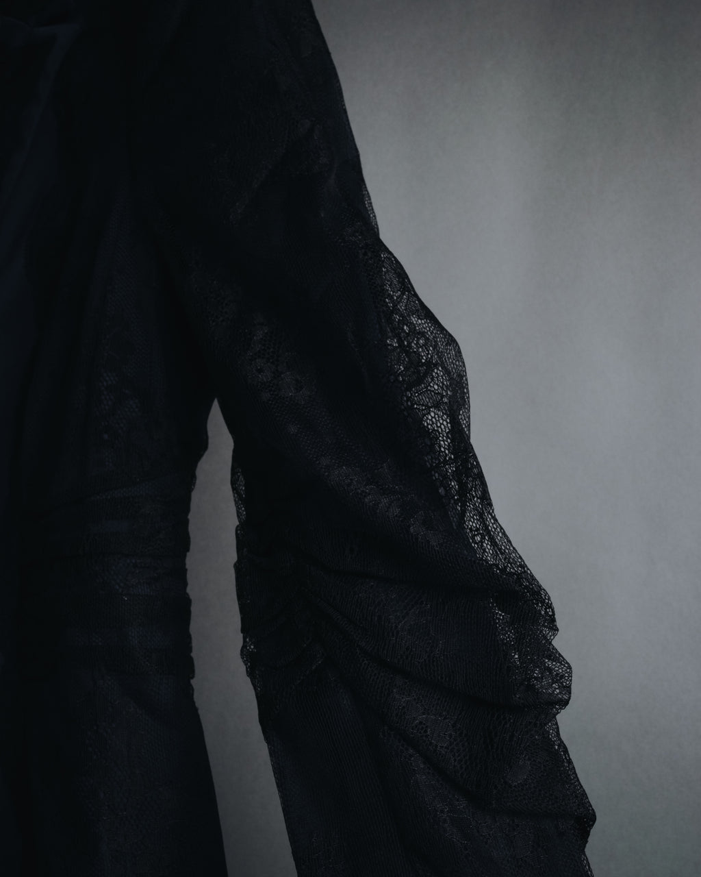 "ARMANI COLLEZIONI" Sheer lace layered tailored jacket