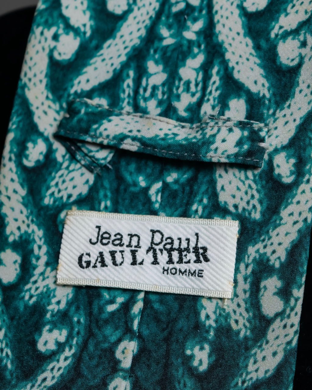 "JEAN PAUL GAULTIER" Trompe l'oeil design silk neck tie