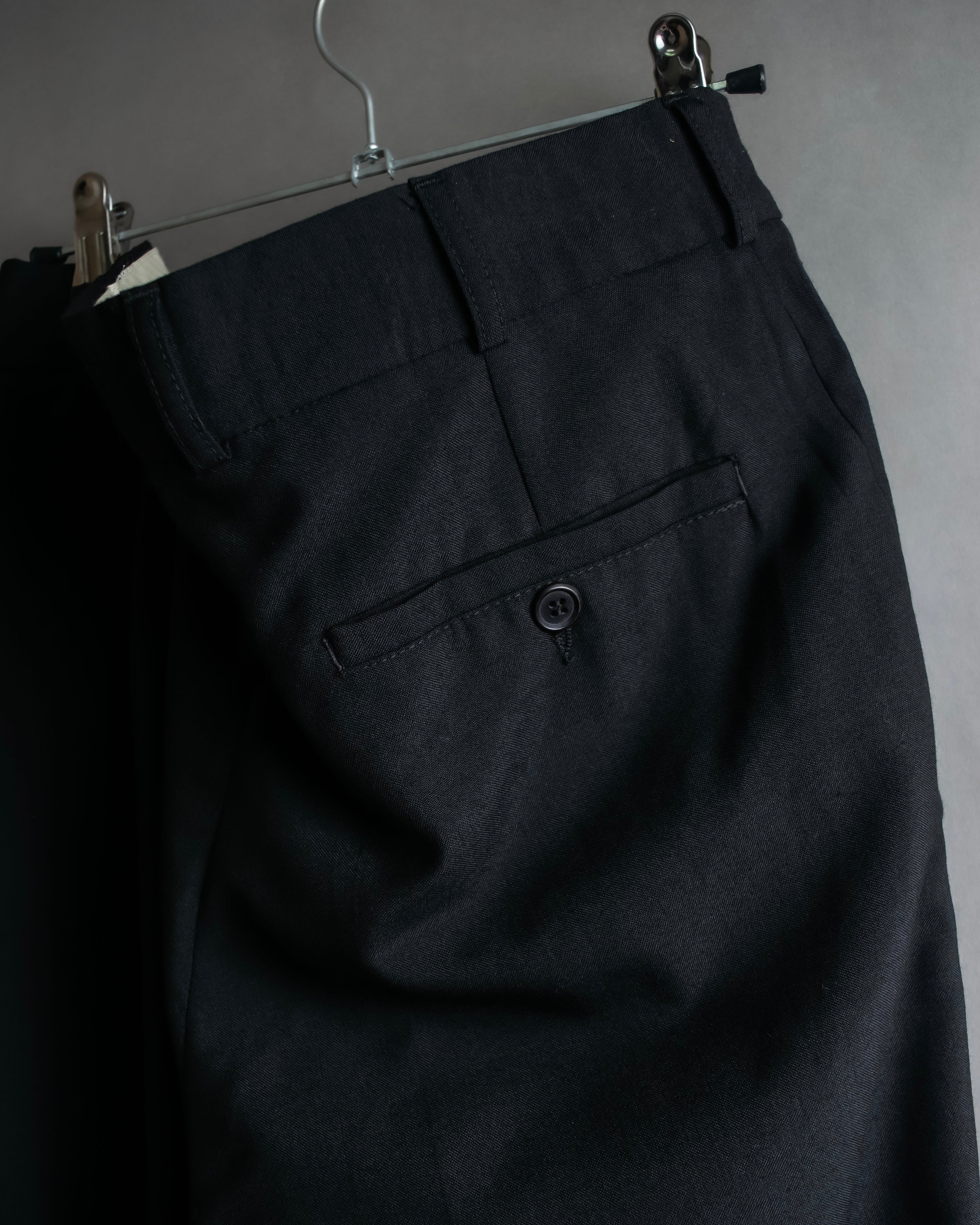 "Vintage high-waisted wide tapered slacks"