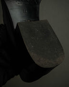 "PRADA" Apron stitch design long nose loafers