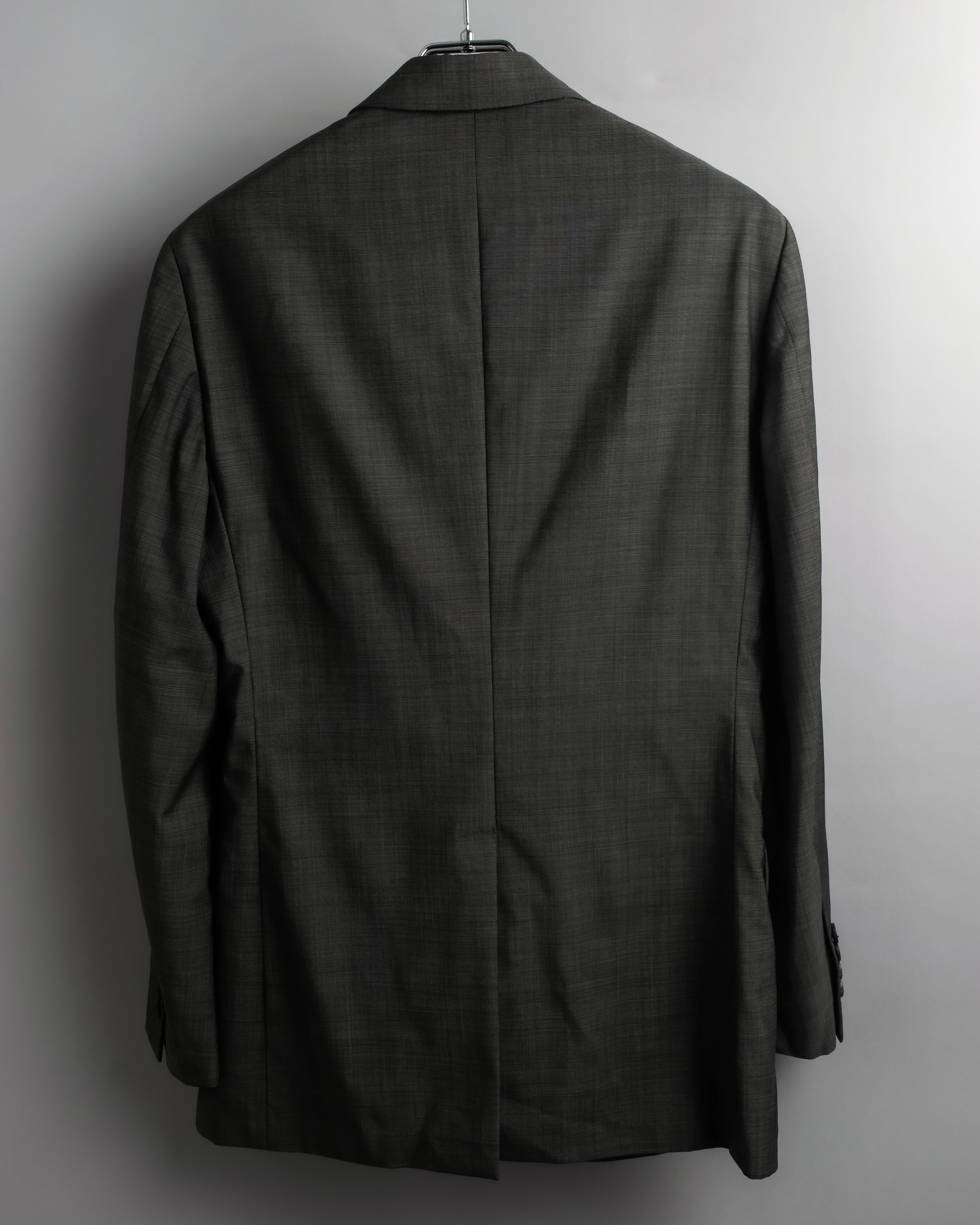 "PRADA" Sharkskin wool minimal tailoring set up
