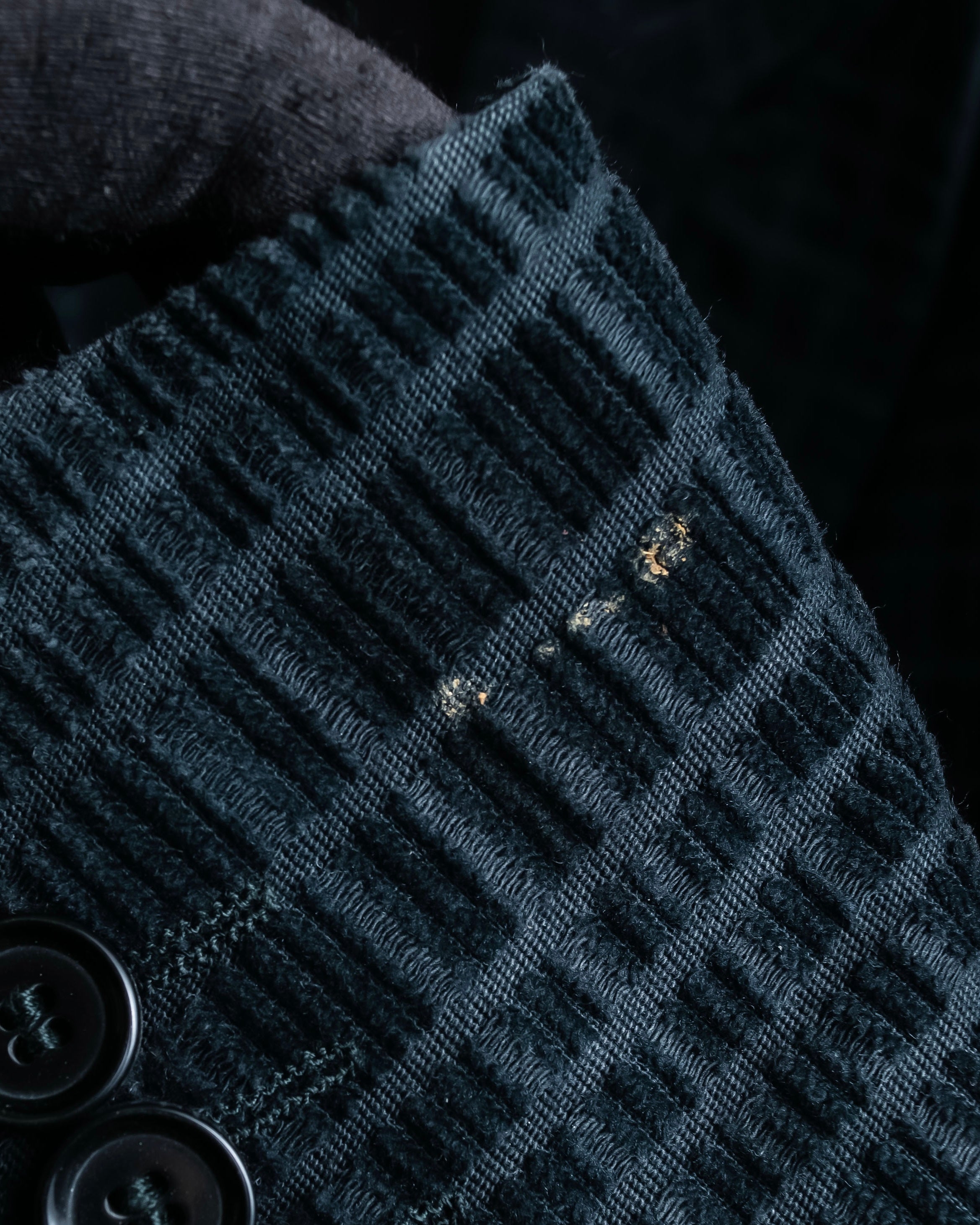 "DOLCE &amp; GABBANA" Checkered velvet tailored jacket