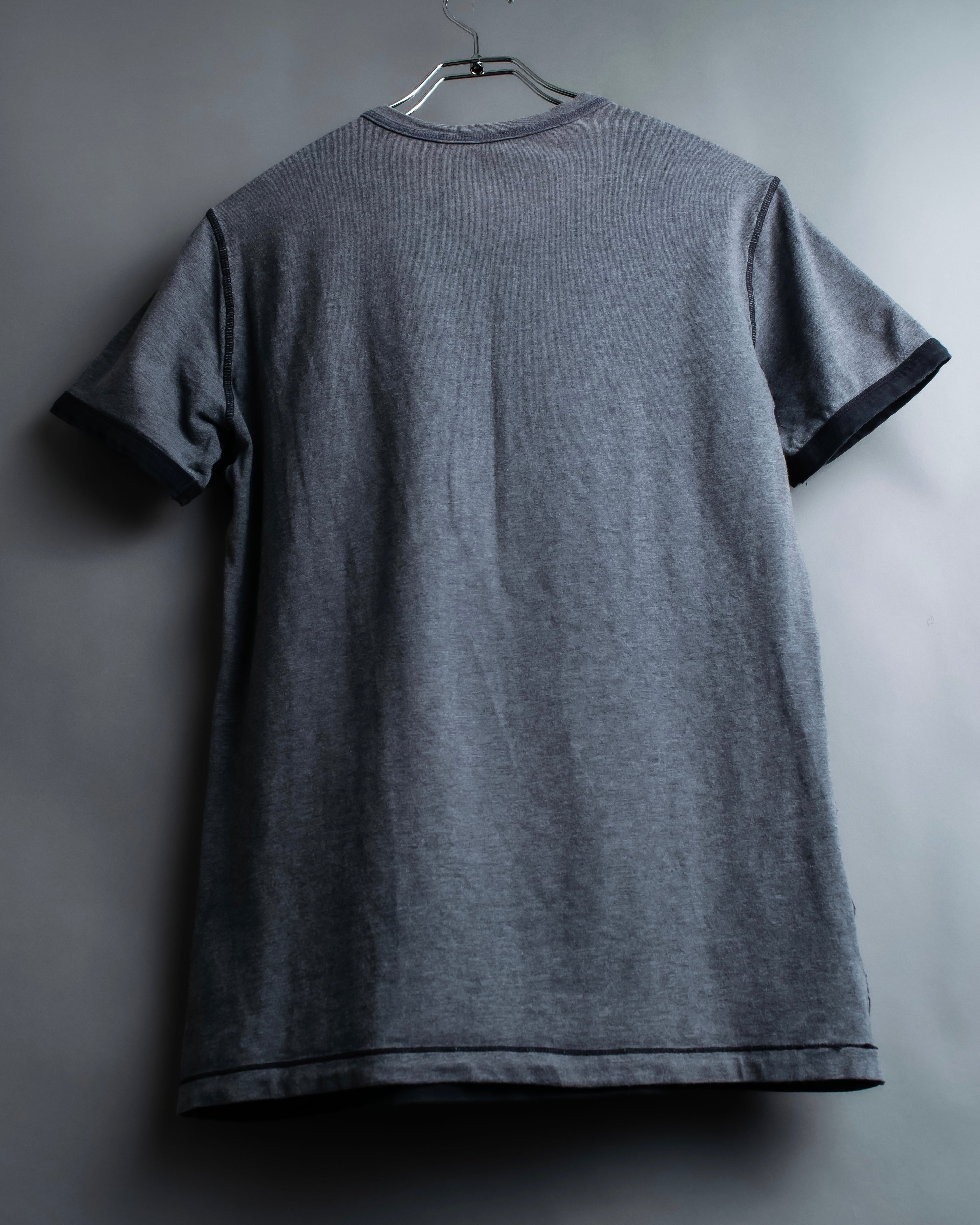 "DOLCE & GABBANA" Black and grey bicolor short sleeve T-shirt