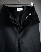 “CELINE” Post-2018 Glen check wool tailored trousers