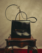 "LOEWE" 80's-90's Structured top-handle shoulder bag