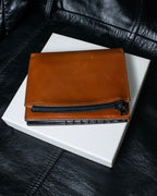 "Maison Margiela" Brown Leather Compact Wallet
