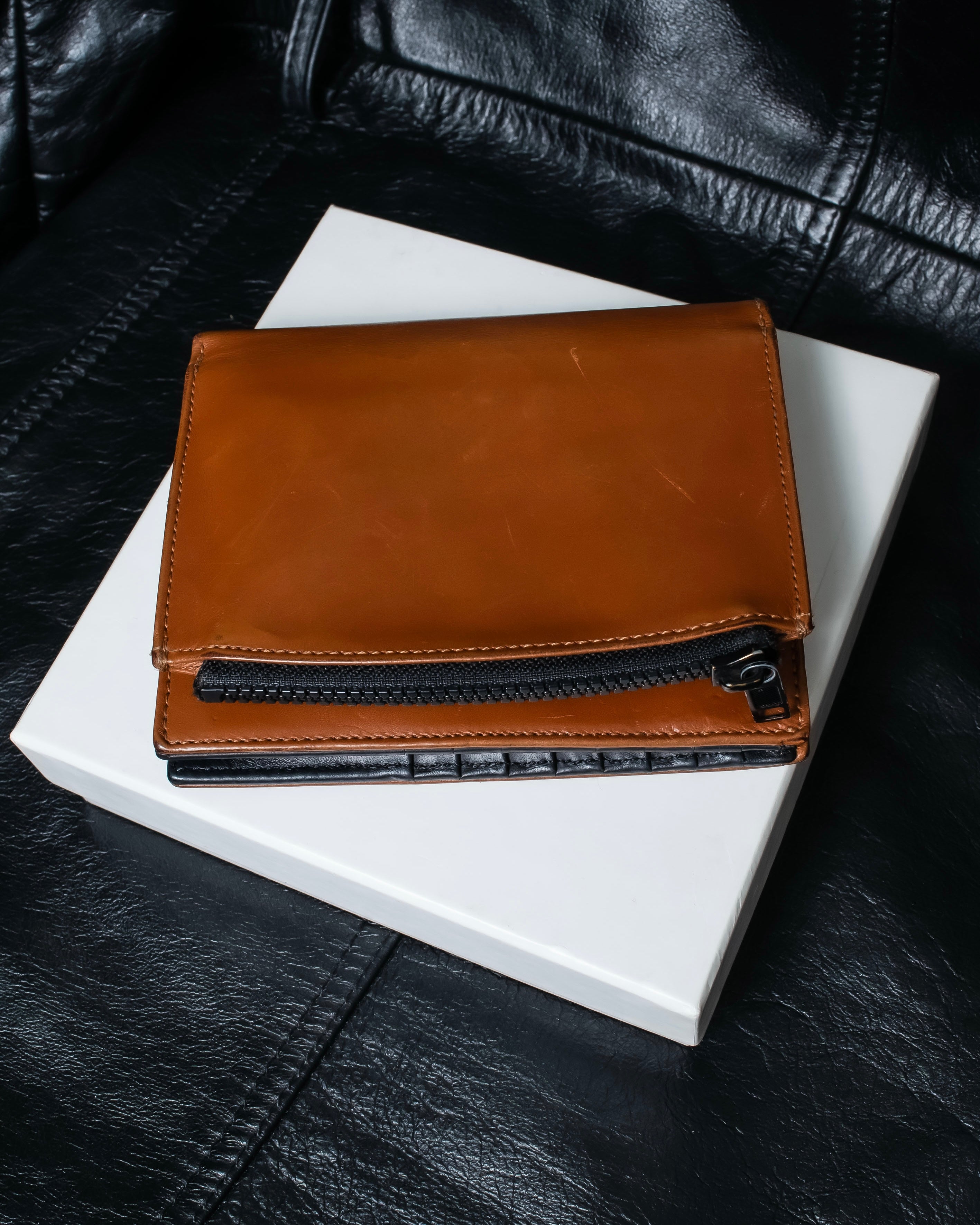 "Maison Margiela" Brown Leather Compact Wallet