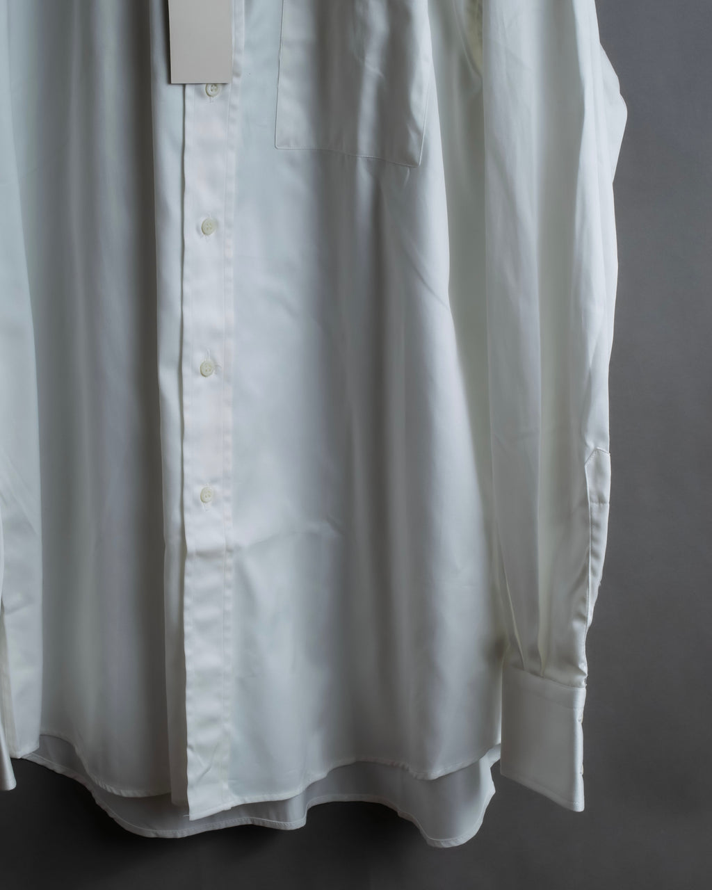 "GUCCI" Slightly glossy cotton white shirt