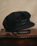 -SPECIAL- "Christian Dior" 20's Intricately embroidered botanical sailor cap