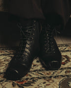 -SPECIAL- "JIL SANDER" 10's Sculptural gathered toe leather ankle boots