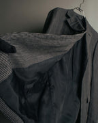 "COMME des GARÇONS HOMME" 10SS Vintage multi-button hickory stripe linen wool jacket