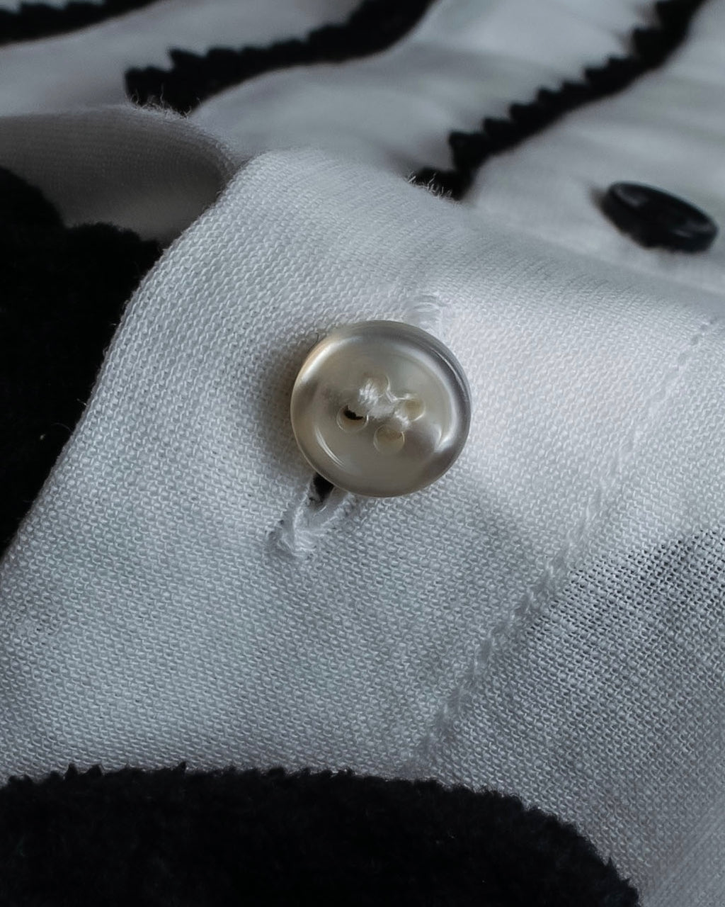 "Saint Laurent" 22SS Ribbon lace design tuxedo shirt