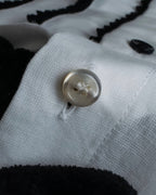 "Saint Laurent" 22SS Ribbon lace design tuxedo shirt