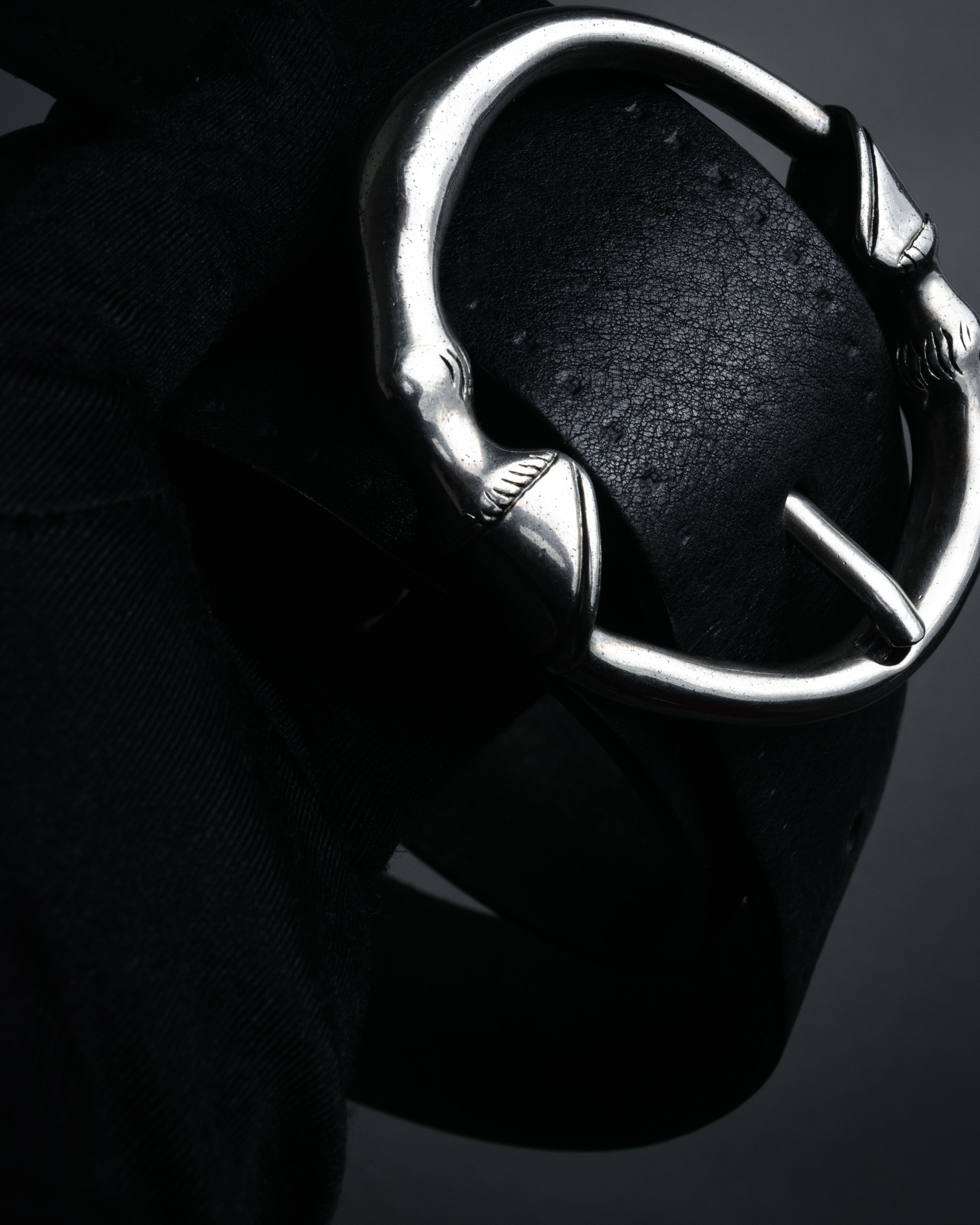 “GUCCI” 1996-2001 Horse leg leather belt