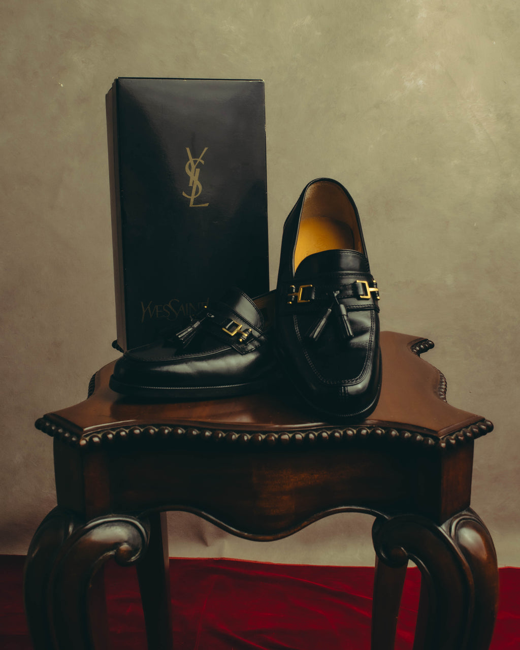 "Yves Saint Laurent" 90's-00's Tassel bit leather loafers
