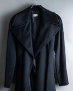 "PAUL SMITH" 100% wool maxi length belted gown coat