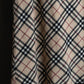 "BURBERRY" Nova check pattern leather piping design cropped skirt