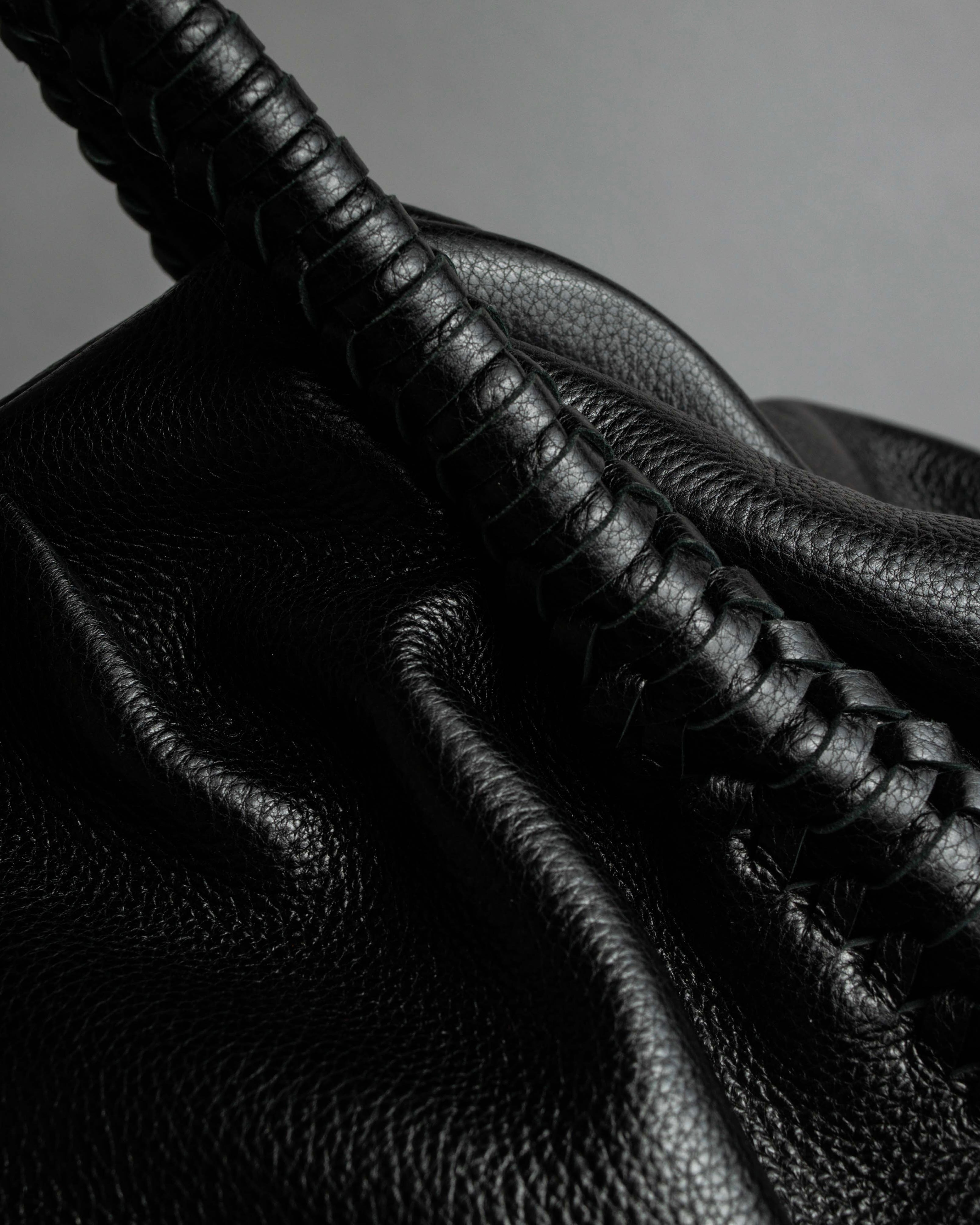 "Salvatore Ferragamo" Draping design lace-up detail leather bag