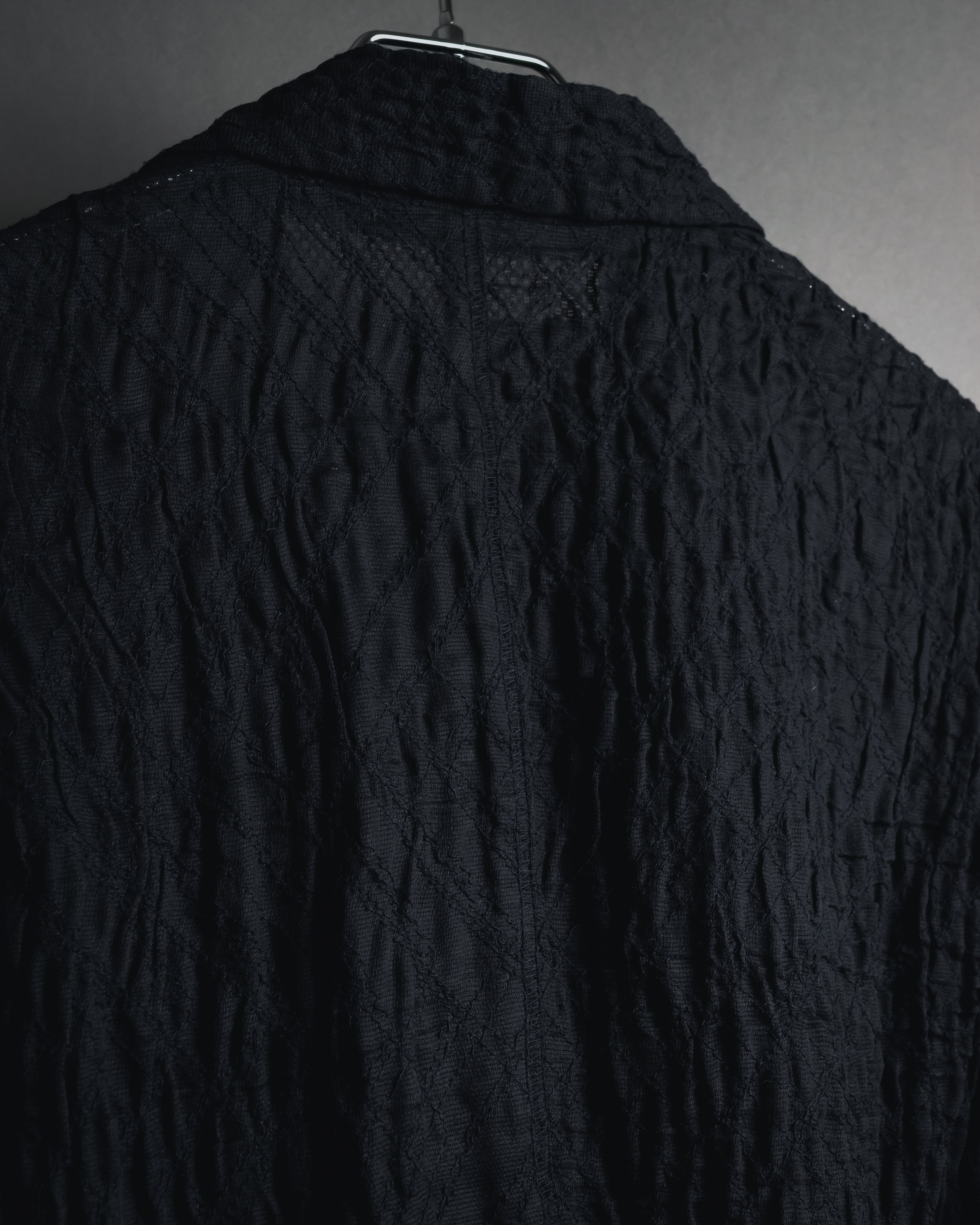 "ISSEY MIYAKE" 98SS Cotton shrunken tailored jacket