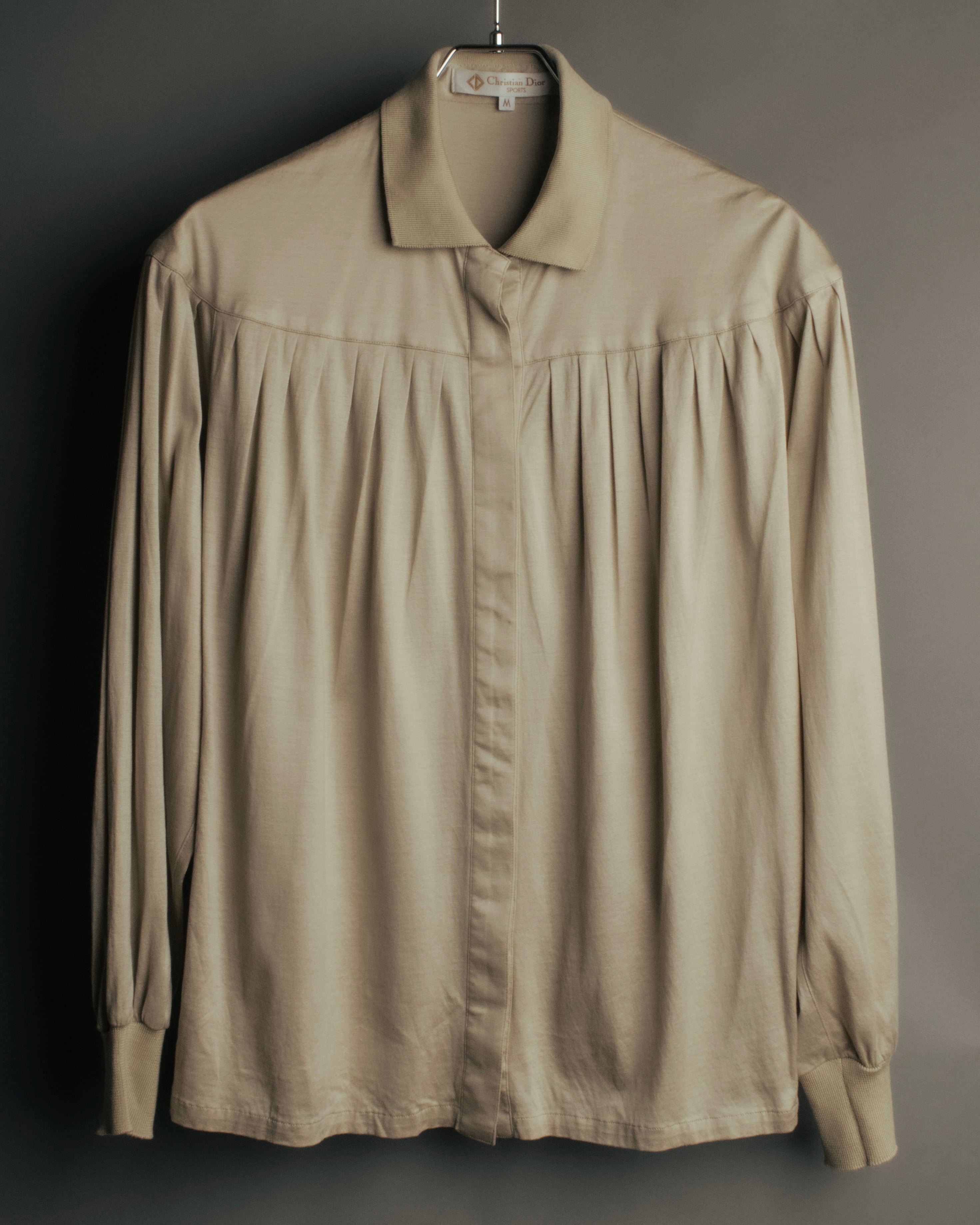 “Christian Dior” 90’s Gathered fly-front jersey blouse