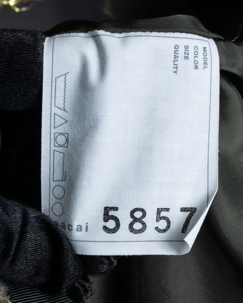 "sacai" Asymmetrical design double zipper tweed vest