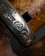 "Tiffany&Co" Notes series cursive logo engraved silver ring