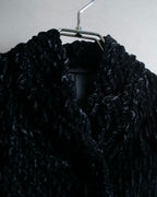 "GIORGIO ARMANI" Stand collar velour long coat