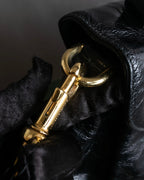 "DOLCE &amp; GABBANA" Gold chain two-way leather bag