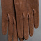 Vintage genuine leather camel brown gloves