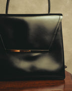 "LOEWE" 80's-90's Structured top-handle shoulder bag