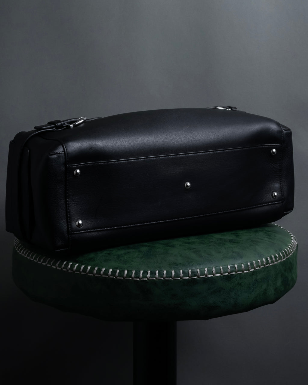 "Salvatore Ferragamo" Gancini motif design leather bowling bag