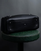 "Salvatore Ferragamo" Gancini motif design leather bowling bag