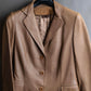 "LOEWE"  Camel brown leather tailored jacket