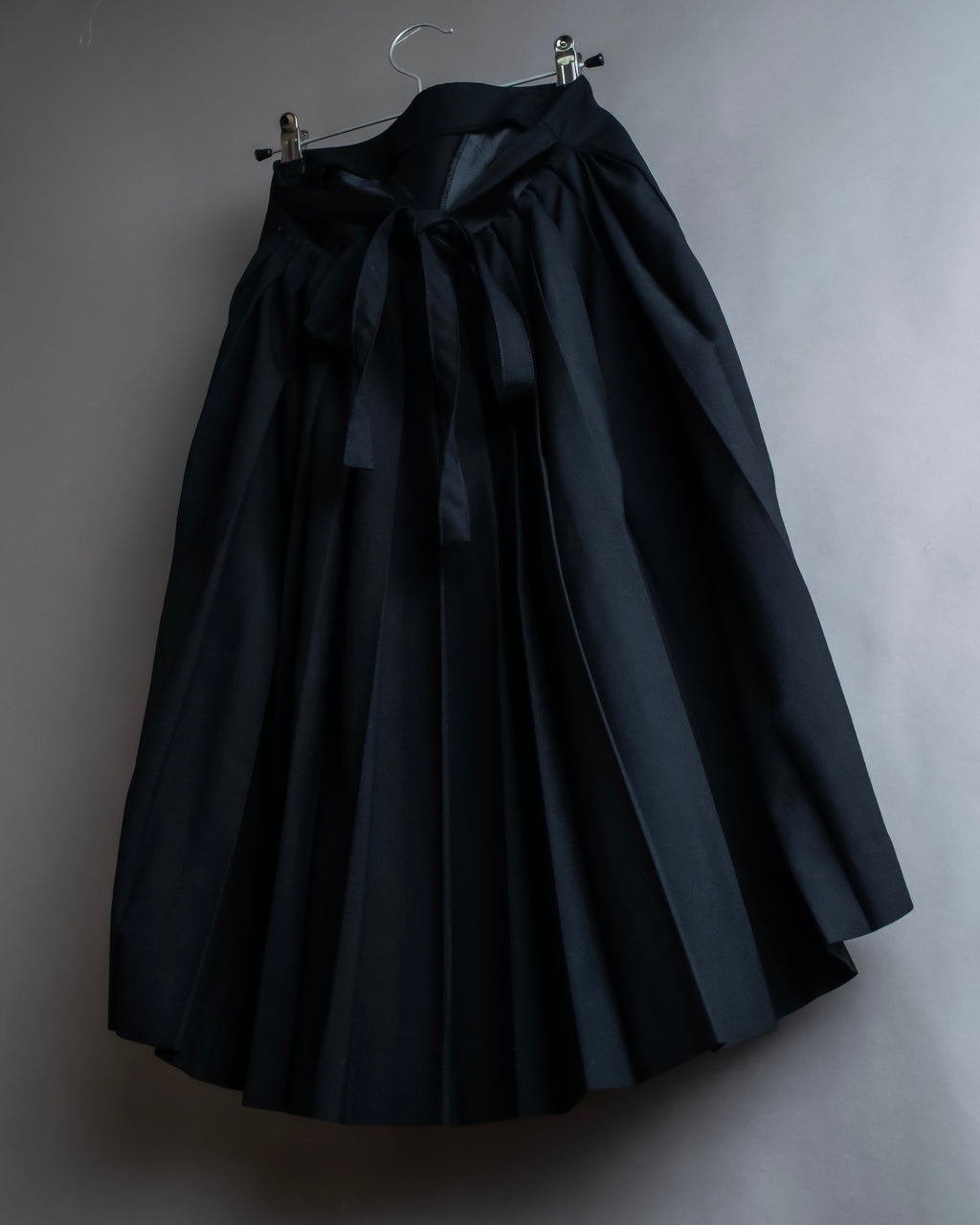 "JEAN PAUL GAULTIER" Ribbon belted design pleated flare skirt