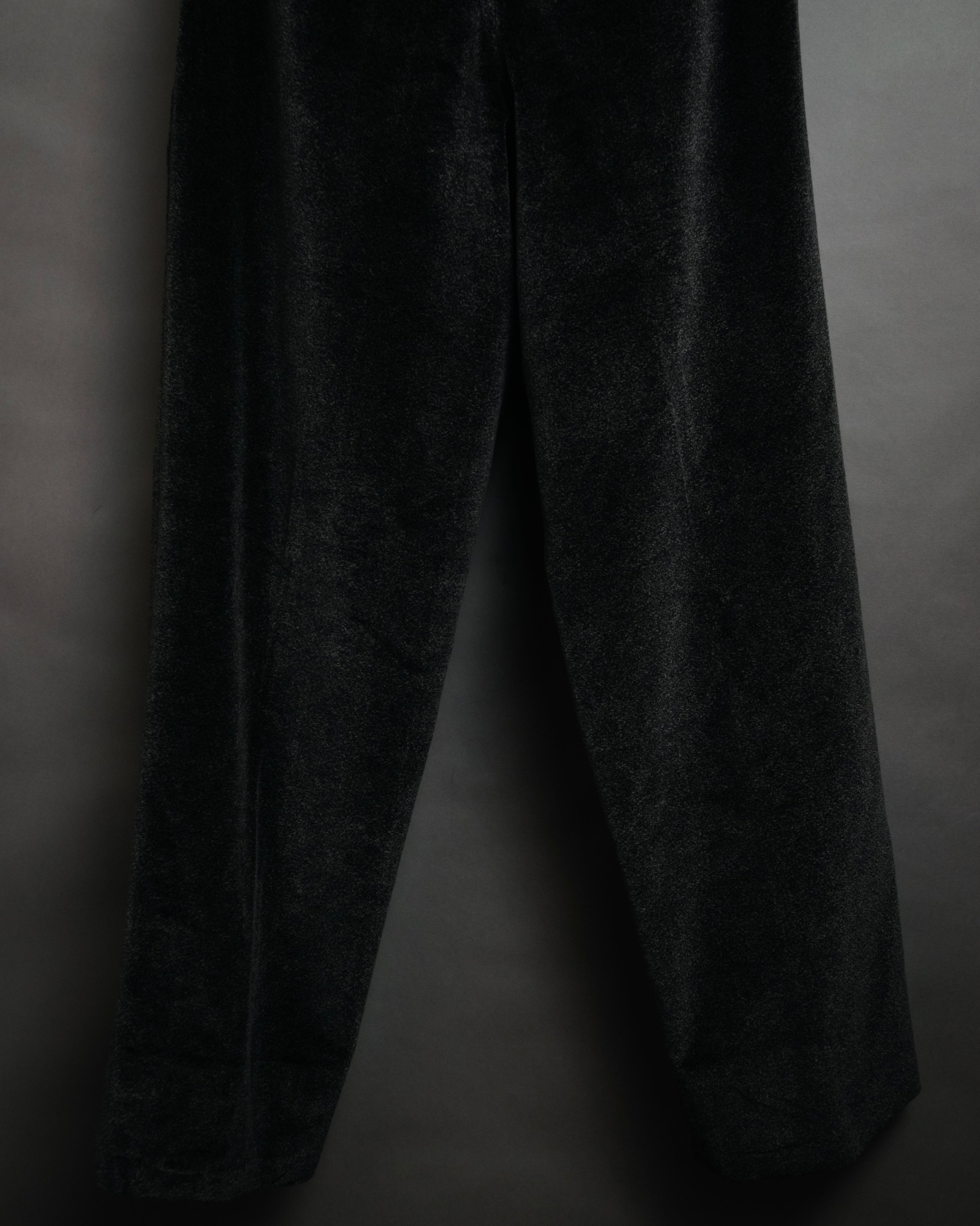 “Christian Dior MONSIEUR” 80’s-90’s Velour two tuck wide trousers