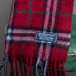 "BURBERRYS" 100% cashmere traditional check pattern fringe design muffler